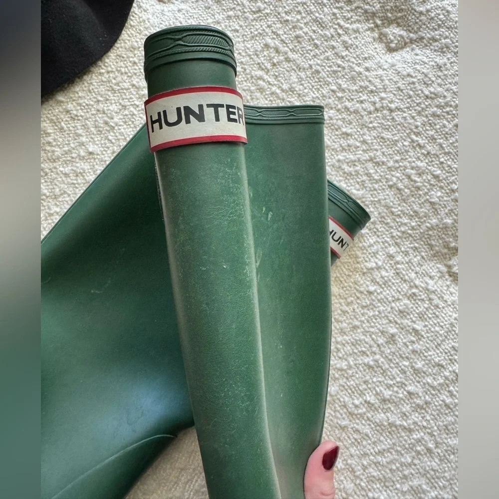 Hunter- Forest Green Matte Tall Rain Boots